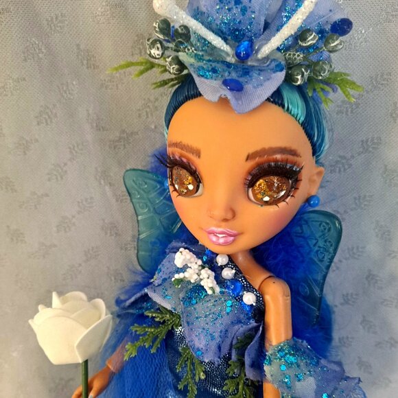 Tiny Elegance an ooak Rainbow high doll art custom repainted fairy wings - Picture 5 of 13